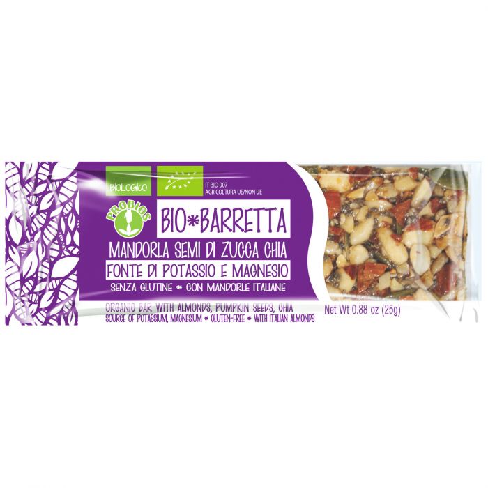 Bio Barretta Mandorla Semi di Zucca Chia 25 g