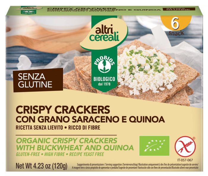 Crispy Crackers con grano Saraceno e Quinoa 120 g