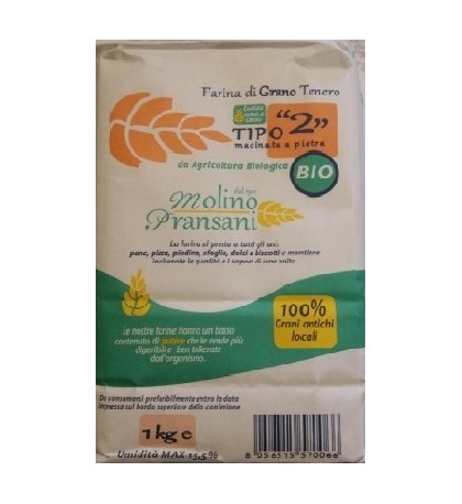 Farina di grano Tenero Bio Tipo &quot;2&quot; 1 kg