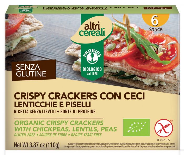 Crispy Crackers con Ceci  Lenticchie e Piselli 110 g
