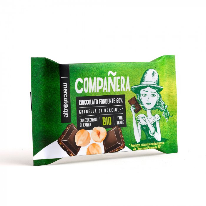 Companera - Cioccolato Fondente Extra Nocciole Piemonte - Bio Novità 100 g