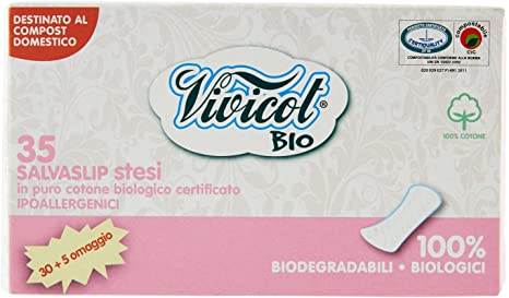 35 Salvaslip Disteso Rivestimento Cotone Bio Compostabile